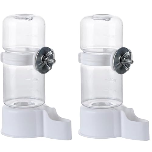 2pcs Vogelwasserspender, 140 ml automatischer Wasserfuttermittel, klare sichtbare Vogelkäfig -Futterhäuschen mit Schraubenschnalle für Papageien Lovebirds Kanarische Finch -Kaninchen von Liummrcy