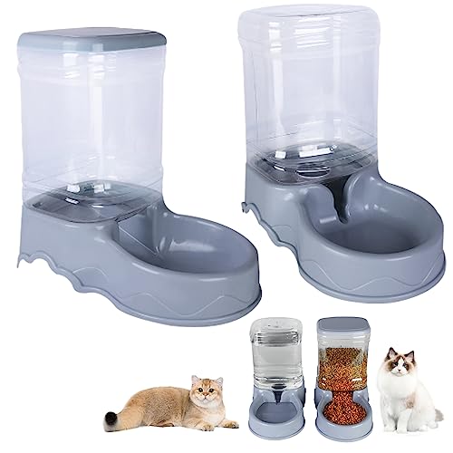 Automatic Cat Feeder 3.5L Kleine mittelgroße Haustier Automatische Lebensmittelfutter und Wasserer Spender Reisebereich Feeder für Hunde Katzen Haustiere Tiere, Haustier Automatische Feeder von Liummrcy