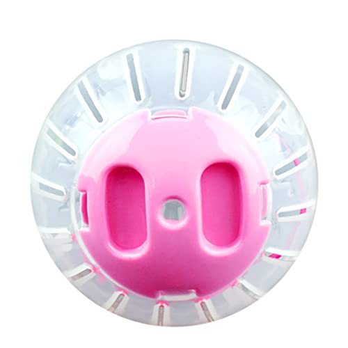 Hamsterkugel 4,72 Zoll Safer Plastik Hamster Rad Transparent Waschbar Hamster Käfig Runde Hamsterspielzeug mit hohlem Loch Haustier Vorräte mit Deckel Rosy, Chinchilla Ball von Liummrcy