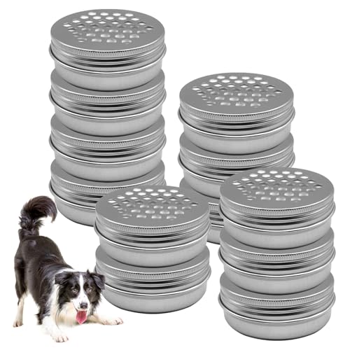 Hundegeruchstraining Kit 12pcs Aluminium Hundegeruchsausbildungsausrüstung Hund Nase Geruchsgeruch Training Container Geruch Arbeit Kit Dosen für Hundedosen für Hunde Training, Jagdhundzubehör von Liummrcy