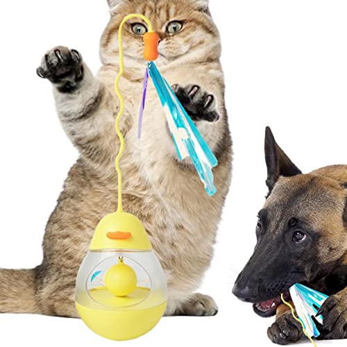 Liushui Tumbler Haustierspielzeug,Tumbler Lustiges Katzengeräusch Papierspielzeug - Kratzfeste Federstäbe, Zubehör zum Fangen von Katzen, Heimtierbedarf Hods von Liushui