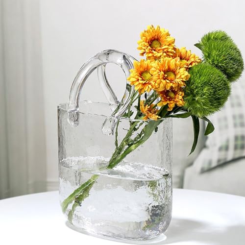 Liuyoyo 11 Zoll Klare Fischschale, Blasen-Pflanzgefäß, Terrarium, Blumenglasvase für Dekoration, Blumenvasen für Tafelaufsätze, Wohnzimmer, Küche, Büro, Hochzeit(Transparent) von Liuyoyo