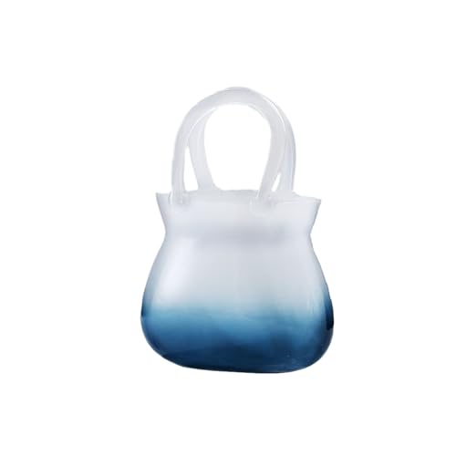 Liuyoyo Klare Fischschale, Handtasche, Tasche, Aquarium, Vase, Ornament, Glasvase, Hydrokultur-Dekoration, Dekorative Vase für Hochzeit, Veranstaltung, Heimdekoration(Gradient) von Liuyoyo