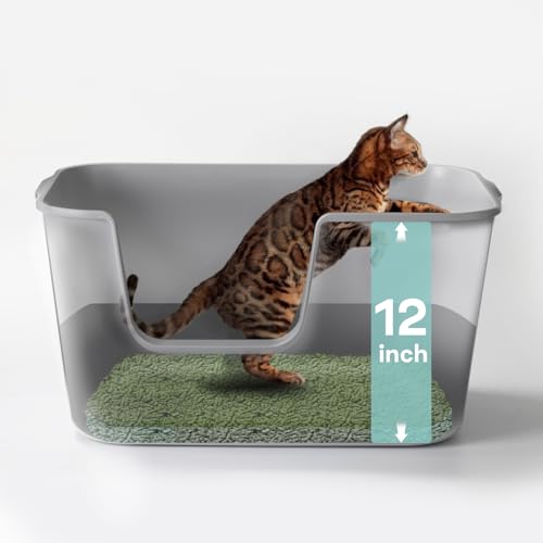 LivLab 62,5 x 42,4 x 32,3 cm in Katzentoilette – extra große Katzentoilette, hochseitige Katzentoilette, PP-Material, Katzentoilette, BPA-frei (HUI-1) von LivLab