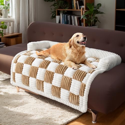 Hunde-Sofa-Matte, Haustier-Couchbezüge für Sofa, waschbarer Plüsch-Couchbezug für Hunde, Möbelschutz, Haustier-Sofa-Matte für Hunde und Katzen, flauschiges Hunde-Couch-Bett mit rutschfester Unterseite von LiveGo