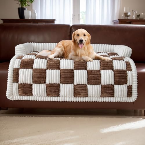 Hunde-Sofa-Matte, Haustier-Couchbezüge für Sofa, waschbarer Plüsch-Couchbezug für Hunde, Möbelschutz, Haustier-Sofa-Matte für Hunde und Katzen, flauschiges Hunde-Couch-Bett mit rutschfester Unterseite von LiveGo