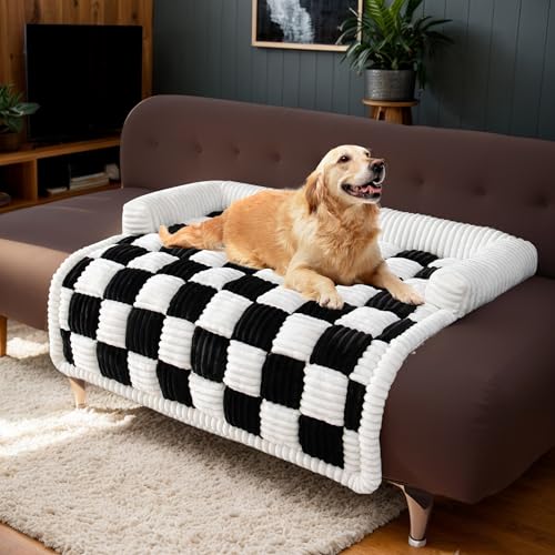 Hundesofa, Bettmatte, Haustier-Couchbezüge für Sofa, waschbarer Plüsch-Couchbezug für Hunde, Möbelschutz, Haustier-Sofa-Matte für Hunde und Katzen, flauschiges Hunde-Couch-Bett mit rutschfester von LiveGo