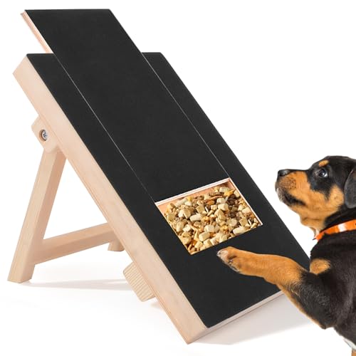 LiveGo Hunde-Nagel-Trimm-Kratzpad, ausgestattet mit Schleifpapier, stressfreies Hundekrallen-Wartungsbrett, handliche Hunde-Nagelfeile mit Snackfach, geeignet für kleine bis mittelgroße Hunde von LiveGo