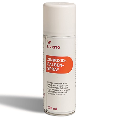 Livisto Zinkoxid-Salbenspray | 200 ml | Hautschutzsalbe für Tiere zum Schutz der Haut gegen Wundsekrete, Schweiß, Harn, Wasser und andere auf die Haut schädlich wirkende Einflüsse von Livisto