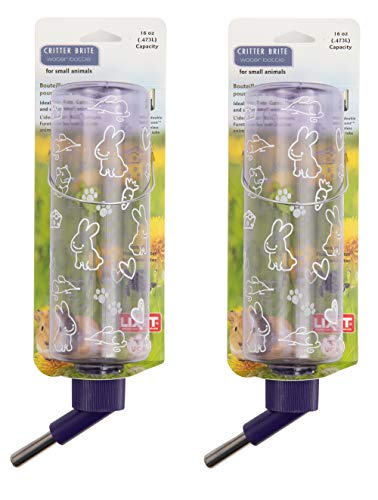 Lixit (2 Pack) Small Animal Pet Water Bottle 16 oz | Ball Bearing Drink Tube von Lixit