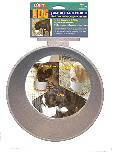 Lixit (4 Pack) Crock Large Breeds Jumbo High Density Polystyrene Bowl 40 oz von Lixit