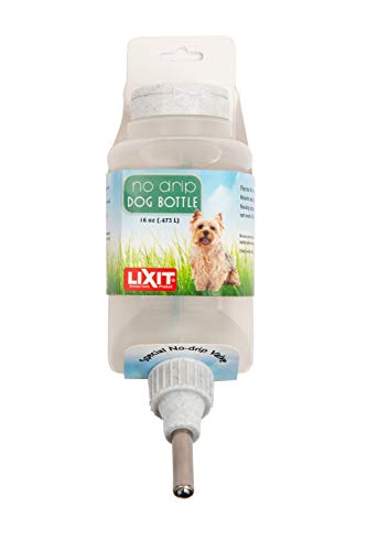 Lixit Top Fill Tropffreie Wasserflaschen für Hunde (16 FL Oz (1 Stück), Weiß von Lixit