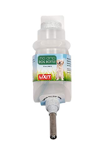 Lixit Top Fill Wasserflasche für Hunde, tropffrei, 1 Stück, Weiß von Lixit