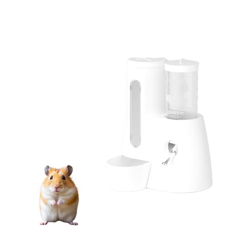 Hamster Wasserspender - 2 in 1 Automatischer Futterspender und Wasserflasche, Hamster zubehör für Futterkäfig, Mit 300 ml Getreidespeicher und 80 ml Wasserflasche Hamster Wasserspender - 2 in 1 Automatischer Futterspender und Wasserflasche, Hamster zubehör für Futterkäfig, Mit 300 ml Getreidespeicher und 80 ml Wasserflasche von Lixstyea