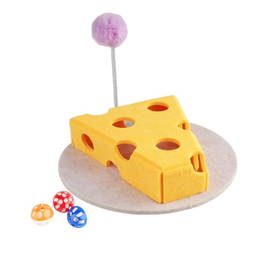Filz Puzzle Box Intelligenzspielzeug Für Katzen - Interaktives Katzen Intelligenzspielzeug mit 3 Klingelballs und lustiger Katzenstock, Katzenspielzeug, Fummelbrett Katze, Krallenschleifen fördert Filz Puzzle Box Intelligenzspielzeug Für Katzen - Interaktives Katzen Intelligenzspielzeug mit 3 Klingelballs und lustiger Katzenstock, Katzenspielzeug, Fummelbrett Katze, Krallenschleifen fördert von Lixstyea