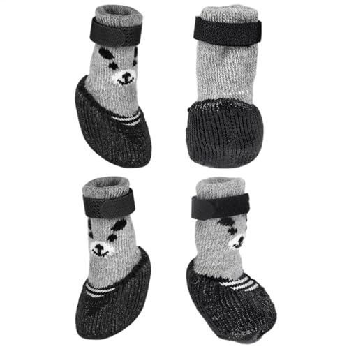 Lmaisdh Hundepfotenschutz, Winter, rutschfeste Hundeschuhe, verstellbarer Riemen, Pfotenschutz, Haustierbedarf, Hundeschuhe für große bis kleine Hunde von Lmaisdh