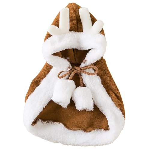 Lmaisdh Hundeumhang, Weihnachtsoutfit für Hunde, Elchkleidung, Hundeumhang für Katzen, kleine Hunde, Kaninchen, drinnen und draußen von Lmaisdh