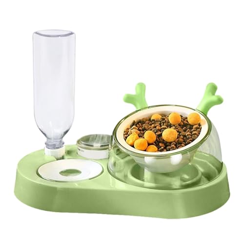 Lmaisdh Katzenfutter und Wassernapf Set, geneigte Langsame Fütterungsschüssel, Anti Erbrechen Haustier Futternäpfe Katze Wasserspender Fördern Bessere Verdauung von Lmaisdh