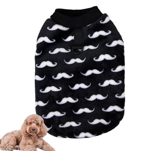 Lmaisdh Kleine Hunde-Outfits, schwarz-weißer Welpenpullover, warme Hundekleidung, weiche zweibeinige Fleece-Jacke, Winter-Haustier-Outfits für kleine und mittelgroße Hunde von Lmaisdh