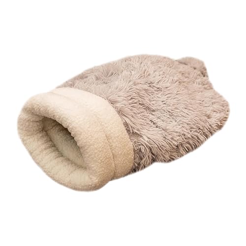 Lmaisdh Plüsch-Katzenbett-Tasche, halbgeschlossene Plüschhöhle, Winter-Katzenbett, Wärmekissen-Sack, kaltes Wetter, Haustierruhe, Unterhaltungsmatte für Esszimmer, Balkon von Lmaisdh