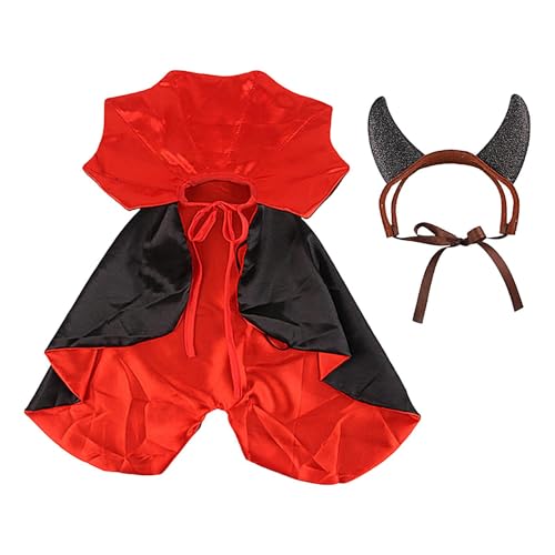 Lmaisdh Vampirumhang für Katzen, Vampir, Gothic, kreative Urlaubskostüme, Cosplay-Bekleidung für kleine, mittelgroße Hunde, Katzen von Lmaisdh