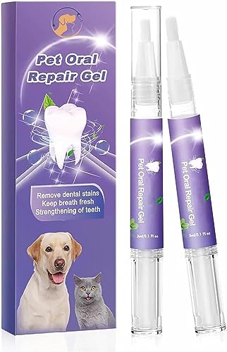 Lmlly Cvreoz Gel FüR Die Mundpflege Von Haustieren, Cvreoz Pet Oral Repair Gel, Cvreoz Zahngel, Cvreoz Pet Oral Restorative Gel, Cvreoz Hund Wiederherstellendes Aufhellungsgel (2 Stück) von Lmlly