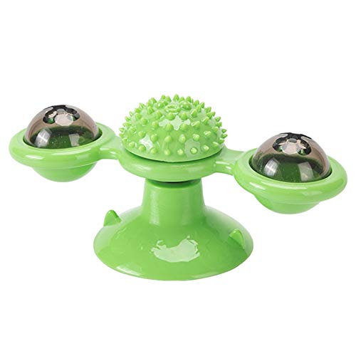 Lmzzdld Haustier Spielzeug Drehen Windmill Lustiges Katzen Spielzeug Luminous Turntable Katze Kratzen Device von Lmzzdld