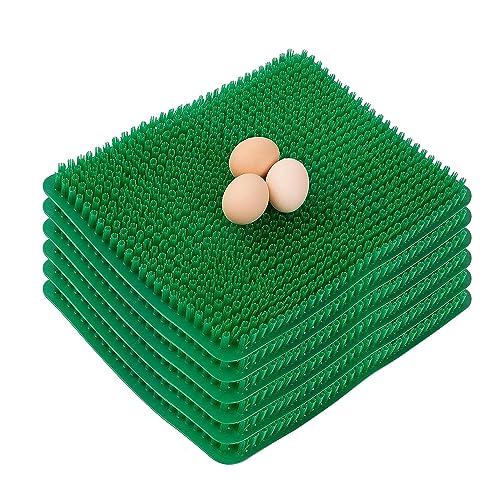 Lmzzdld Hühner Nesting Pads, Waschbare Nesting Box Pads für Hühner, Wiederverwendbare Nesting Pads für das Hühnergehege, 6 Stück 35x30x2cm (Grün) von Lmzzdld