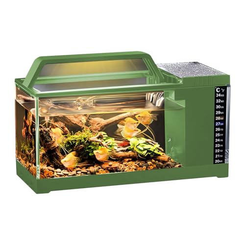 Lnhgh Aquarium Set,Aquarium Mit Filter Und LED-Beleuchtung - Intelligentes Filtersystem Mit Temperaturüberwachung Für Kampffische Guppys, Wohnraumdekor Lnhgh Aquarium Set,Aquarium Mit Filter Und LED-Beleuchtung - Intelligentes Filtersystem Mit Temperaturüberwachung Für Kampffische Guppys, Wohnraumdekor von Lnhgh