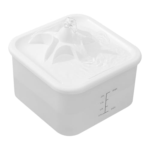 Lnhgh Haustiere Leise fließender Wasserspender,Katzenwassertrinkbrunnen - USB-Lade-Kätzchen-Trinkbrunnen,Automatischer Wasserspender im Vulkan-Stil für Katzen, 2 l, für Haustiere, Katzen, Hunde, von Lnhgh