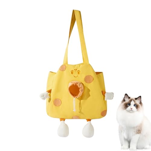 Lnhgh Katzentragetasche, Katzentrage | Haustier-Schultertragetasche | Haustier-Tragetasche aus Segeltuch, niedliche Katzen-Tragetasche, tragbare Haustier-Tragetasche, Outdoor-Hunde-Tragetasche für von Lnhgh