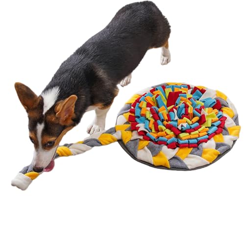 Lnhgh Schnüffelmatte für Hunde,Hundeschnüffelmatte | Food Puzzles Leckerli-Matte in Bonbonform für Hunde | Interaktives Hunde-Anreicherungsspielzeug, Futtermatte, Geruchsmatte mit 5 quietschenden von Lnhgh