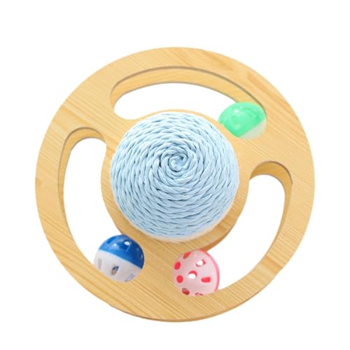 Lnhgh Sisal Ball Cat Toy, Katze Kratzkugel - Space Asteroid Kätzchen Interaktives Spielzeug mit Bell,Unterhaltungsspiele, Kätzchenball für mentale körperliche Bewegung von Lnhgh