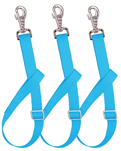 Loaged Verstellbarer Nylon-Eimerriemen (3er-Pack) – für Heunetze, Wassereimer, Hängegurt, Pferde-Futterspender, strapazierfähig, 76,2 cm, (Hurricane Blue) von Loaged