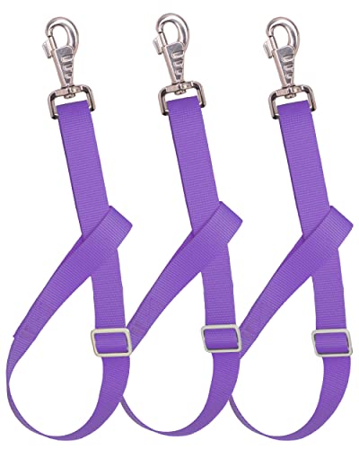 Loaged Verstellbarer Nylon-Eimerriemen (3er-Pack) – für Heunetze, Wassereimer, Hängegurt, Pferde-Futterspender, strapazierfähig, 76,2 cm (lila) von Loaged