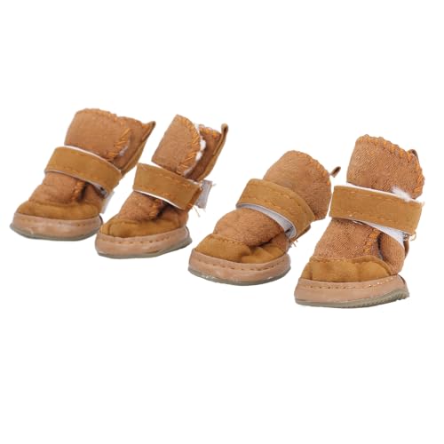 Hundeschuhe, Hundeschuhe, kleine Hunde, Winterstiefel, Haustierstiefel, warm, weich, rutschfest, für kleine Hunde und Katzen, drinnen und draußen, 2 Stück von Loboo Idea