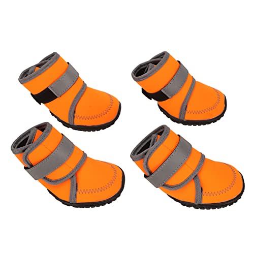 Hundestiefel, wasserdicht, reflektierend, Krallenschutz für den Außenbereich, 4 Stück (XL) von Loboo Idea