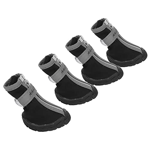 Hundestiefel, wasserdicht, reflektierend, warm, atmungsaktiv, für Welpen, Outdoor-Sport, Schwarz (1#) von Loboo Idea