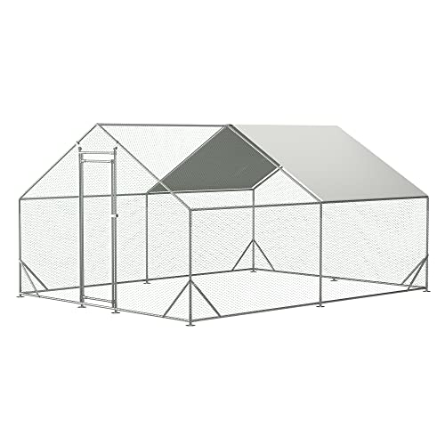 Loboo Idea Großer Hühnerstall aus Metall, begehbarer Hühnerstall für den Hof, Hühnerstall im Freien (3 m L x 33 B x 17 cm H) von Loboo Idea