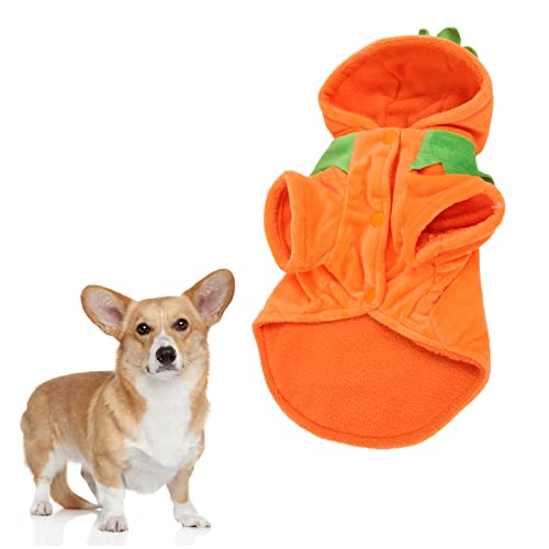 Loboo Idea Halloween-Kürbis-Hundekleidung, warmes Kostüm, mittelgroße und große Hunde, Herbst und Winter, Größe 3XL von Loboo Idea