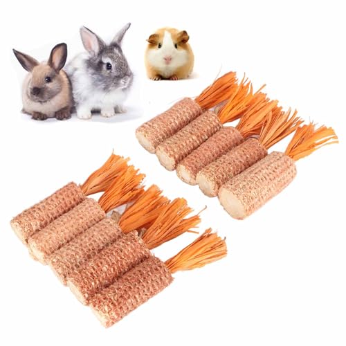 Loboo Idea Hamster, Maiskolben, Karottenform, Zähneknirschen, Kaninchenkauspielzeug für kleine Haustiere, Papageien, Orange, Größe S von Loboo Idea