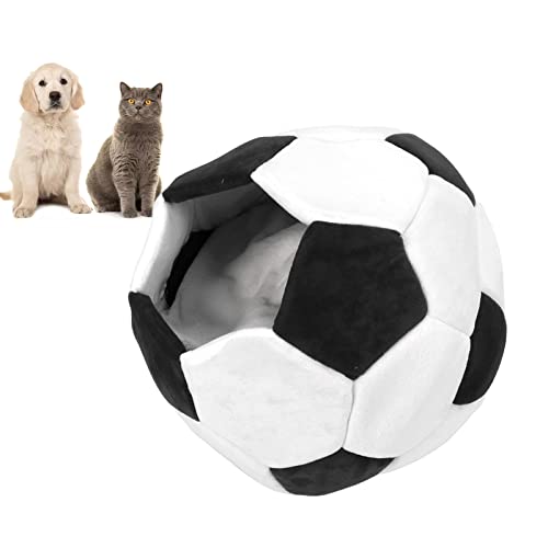 Loboo Idea Haustierbett in Fußball-Form, doppelt, gemütlich, halbgeschlossen, Katzennest, warm, für Herbst und Winter, für Katzen, Kätzchen, Welpen, kleine Haustiere (große Größe 66 cm) von Loboo Idea