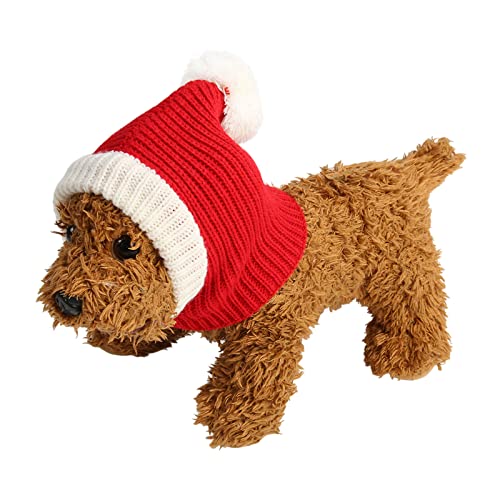 Weihnachtsmütze für Hunde und Katzen, Kopfbedeckung, Winterkostüm, warm, für Zuhause, Spielspaß (L) von Loboo Idea