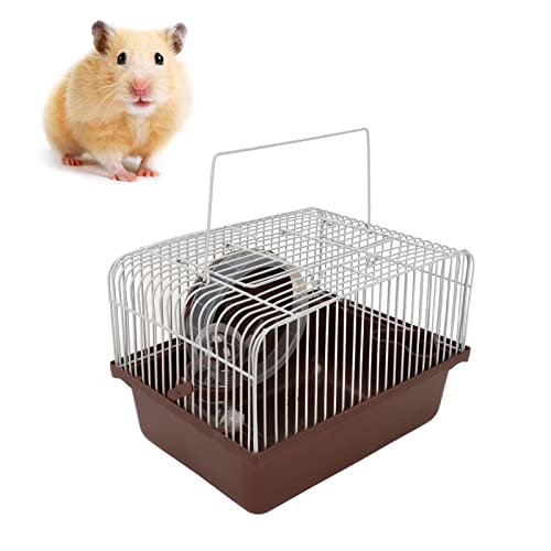 LOCADENCE Hamsterkäfige, 9,1 X 6,7 X 6,3 Zoll, Atmungsaktiv, Tragbar, Kleines Haustierhaus mit Laufrad, Wasserflaschennapf für Meerschweinchen, Kaninchen, Goldene Bären von Locadence