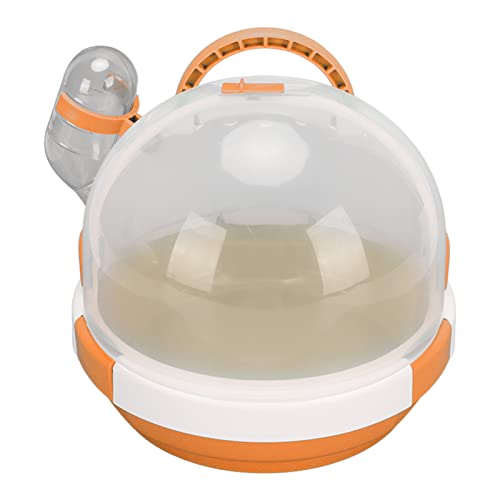 LOCADENCE Tragbare Tragetasche für Hamster, Lustiger, Süßer Reisekäfig für Kleine Haustiere mit Wasserflasche für Meerschweinchen, Igel, Kaninchen, Chinchillas (Orange) von Locadence