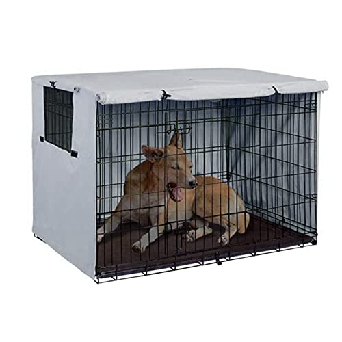 Locadence Hundekäfigabdeckung, 31,1 X 20,9 X 20,0 Zoll Outdoor Hundekäfigabdeckung, Multifunktionaler Sonnenschutz, wasserdichte Haustierhüttenabdeckung für Hundekäfige aus Draht (Grey) von Locadence