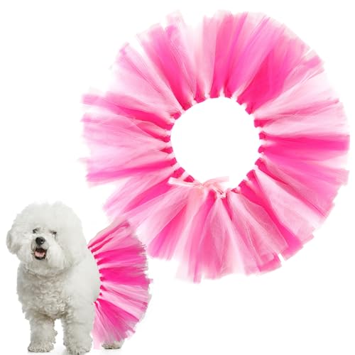 Locmeo Hunde-Tutu, Tüll-Tutu für Hunde, niedlicher Hunderock, Hundeballerina-Kostüm für mittelgroße und kleine Welpen, Katzen, Kaninchen, Haustiere, Outfit, Geburtstagskleid, Zubehör, Prinzessin, von Locmeo