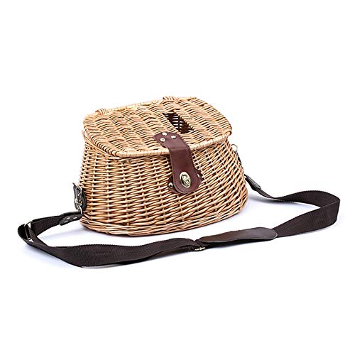 Lodokdre Weidenkorb Angeln Creel Forelle Barsch KäFig Tackle Fisherman Box Outdoor Klassische Weidenforelle Angeln Creel Basket von Lodokdre