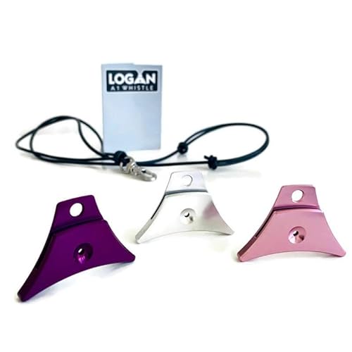 3 Stück Logan A1 Schäferpfeife & Segelseil Lanyards, Silber (Silber, Lila, Rosa) von Logan Whistles