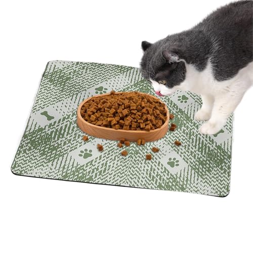 Anti Slip Pet Feeding Mat, Waterproof Pet Placemat, Absorbent Dog & Cat Feeding Mats, Quick Dry Dog Water Dispenser Mat for Home, Non-Slip, Easy to Clean Pet Feeding Solution von Lokaquk